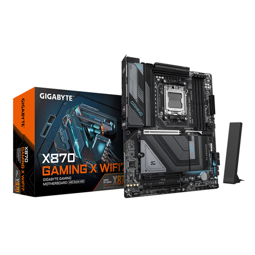 Gigabyte X870 GAMING X WIFI7 ATX AM5 motherboard with PCIe 5.0, Wi‑Fi 7, and DDR5 support