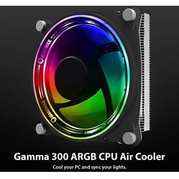 GameMax Gamma 300 ARGB CPU Cooler – 120mm PWM, 1500RPM, Universal Socket