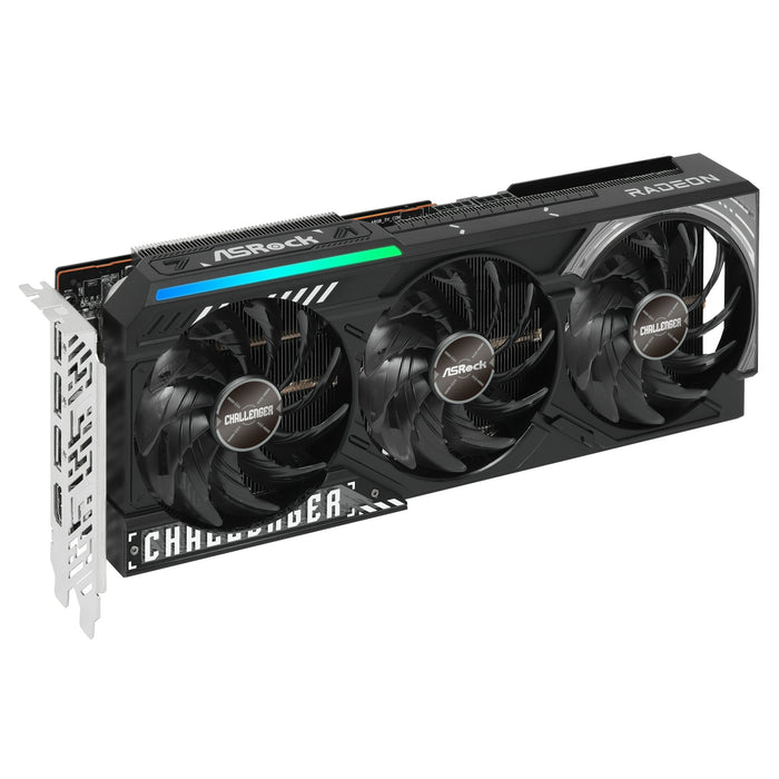 Asrock RX9070 Challenger 16GB Gaming Graphics Card, PCIe5, 16GB DDR6 GPU, 2070MHz Clock, LED Indicator