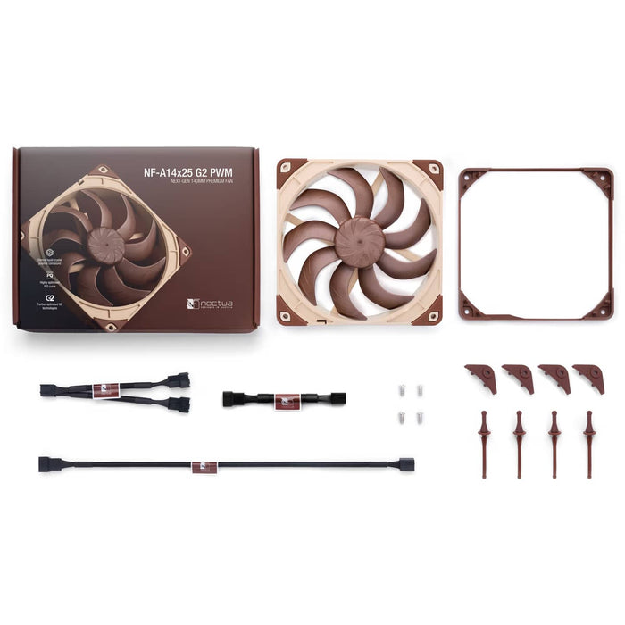 Noctua NF‑A14x25 G2 PWM 140mm Next‑Gen Quiet Performance Fan – 1500RPM
