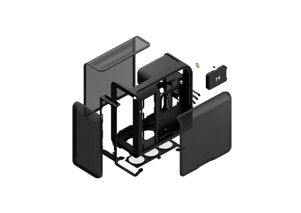 HYTE X50 Air Pitch Black Mid‑Tower Case – E‑ATX / High Airflow