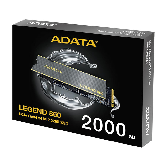 Adata 2TB Legend 860 M.2 NVMe Gen4 SSD, M.2 2280, PCIe4, R/W 6000/5000 MB/s, PS5