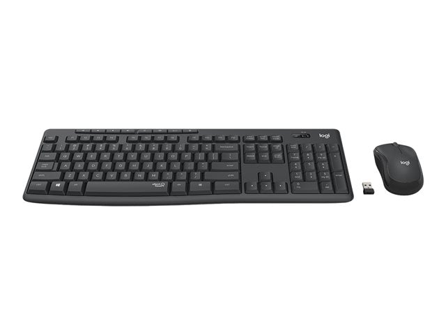 Logitech MK295 Silent Wireless Keyboard & Mouse Combo – QWERTY UK, Graphite