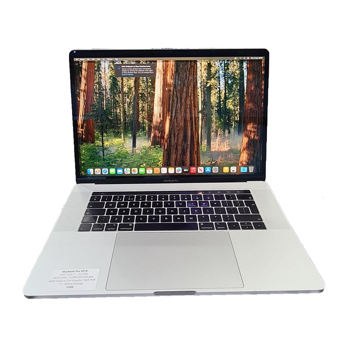 Apple MacBook Pro 2018 15.4" Retina, Intel Core i7, 16GB RAM, 512GB SSD, Touch Bar, A1990, *Used*