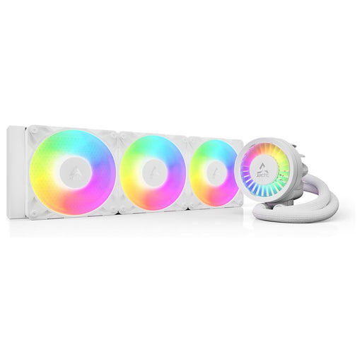 360mm Liquid CPU Cooler, ARGB, White.