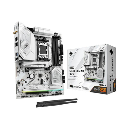 B850 Gaming ATX Motherboard AMD AM5 WiFi DDR5 White & Black
