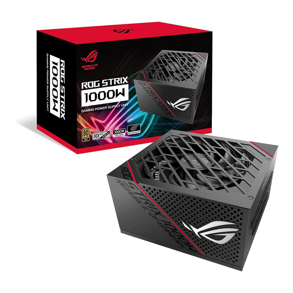 Asus Rog Strix 1000W Gold PSU, Fully Modular, 80+ Gold Power Supply, R ...