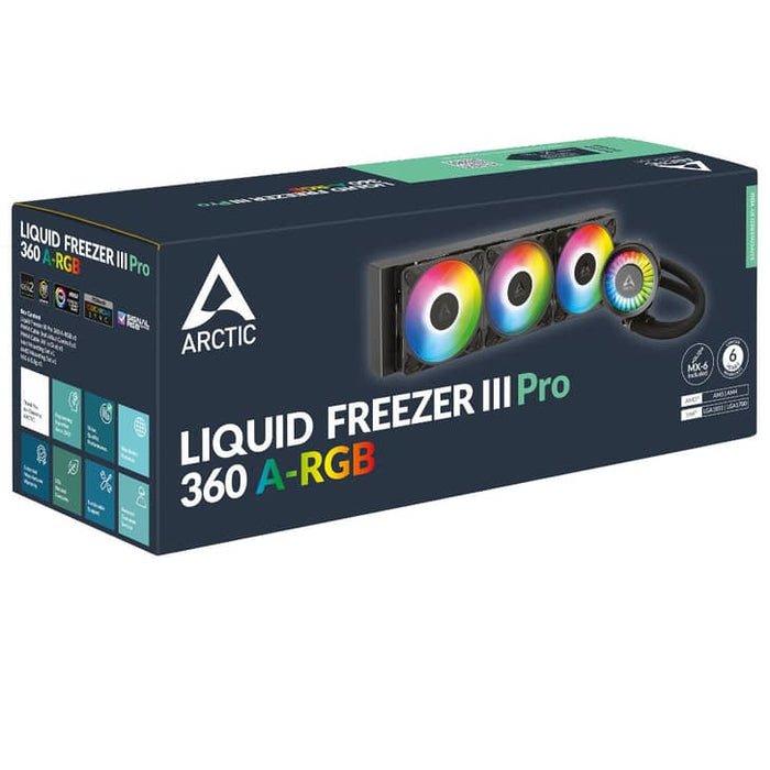 ARCTIC Liquid Freezer III Pro 360 A‑RGB – 360mm AIO Liquid Cooler, 131 m³/h Airflow