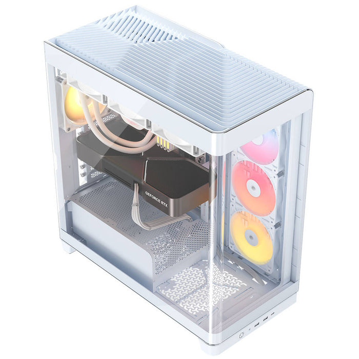 CORSAIR FRAME 4500X RS-R ARGB PC Case White – Panoramic Glass Mid-Tower, Dual 360 mm