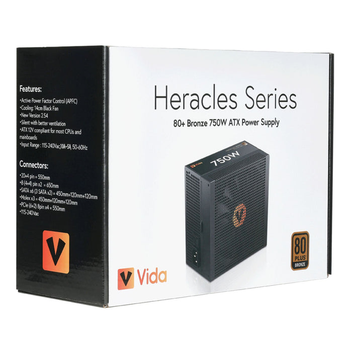 Heracles 750W 80+ Bronze ATX Gaming Power Supply – XTY850D‑750W