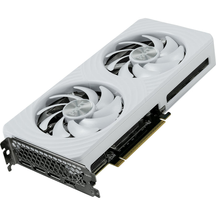 Palit RTX 5060 White OC Gaming Graphics Card, PCIe5, 8GB DDR7, 2527MHz Clock, RGB Lighting