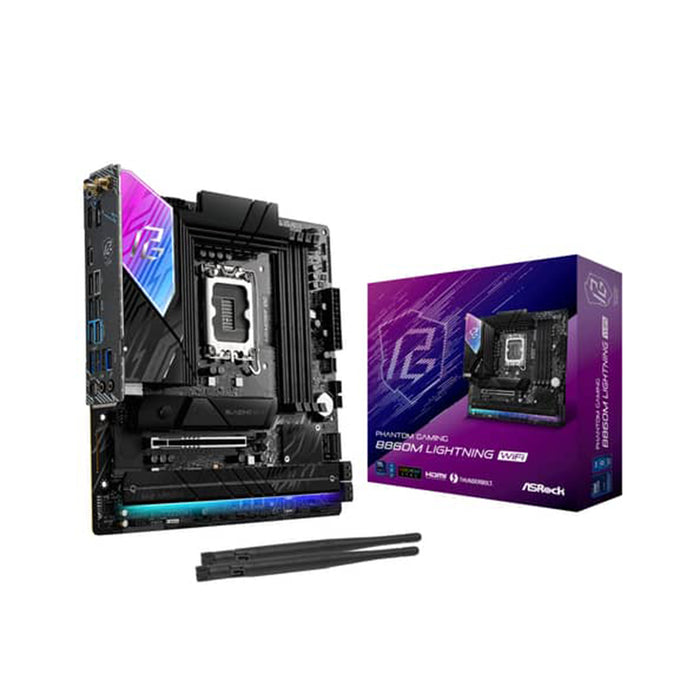 ASRock B860M Lightning WIFI LGA 1851 DDR5 Micro‑ATX motherboard.