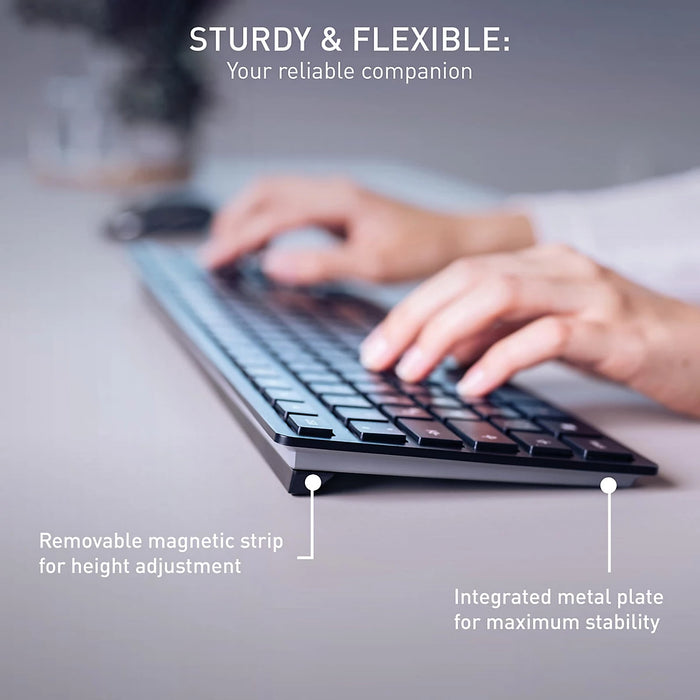 CHERRY KW 9100 SLIM Wireless Keyboard – Bluetooth / 2.4GHz RF, UK QWERTY, Rechargeable