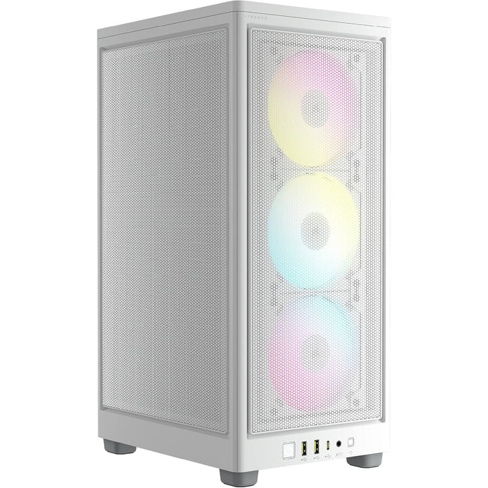 mini itx gaming pc case white