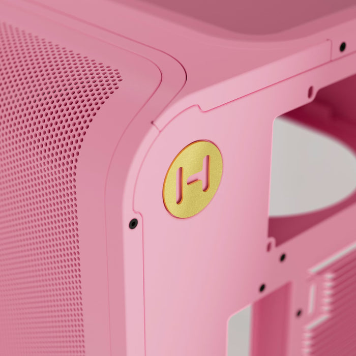 HYTE X50 Strawberry Milk Mid‑Tower Case – High Airflow / E‑ATX