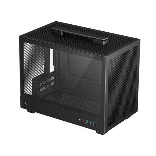 Mini ITX Gamin PC Case, Portable, micro tower, black