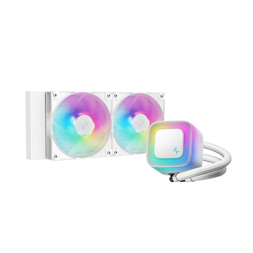 CPU Liquid Cooler 240mm White AIO water cooling.