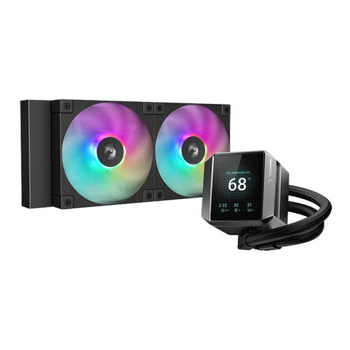 240mm AIO Liquid CPU Cooler for AMD & Intel, Black