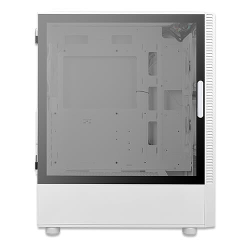 Antec NX410 Gaming PC Case w/ Glass Window, ATX, 3 x ARGB Fans, LED Control Button, Mesh Front, White