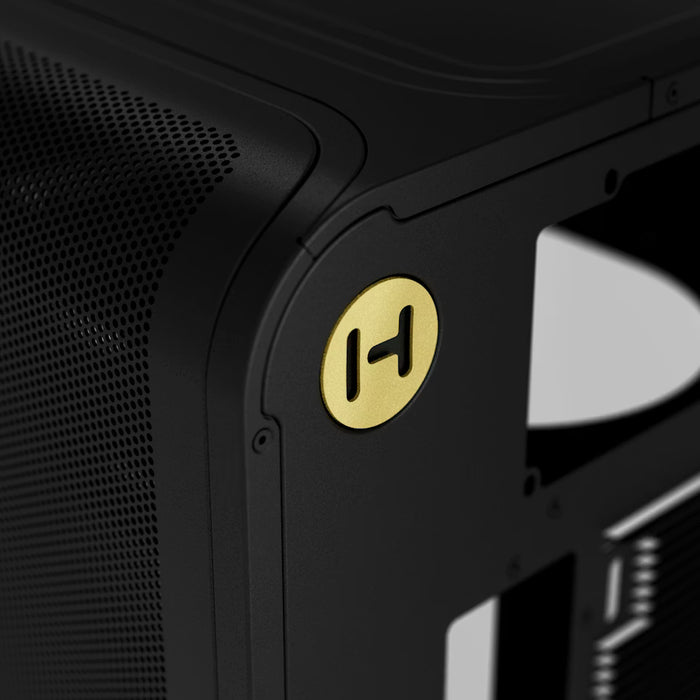 HYTE X50 Pitch Black Mid‑Tower Case – High Airflow / E‑ATX Support