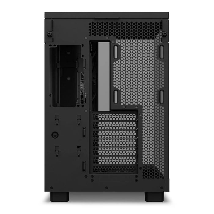 NZXT H6 Flow ATX Gaming PC Case Black, Compact Dual Chamber Tempered Glass, Desktop Computer Mid Tower