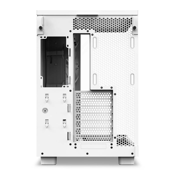NZXT H6 Flow ATX Gaming PC Case White, Dual Chamber Tempered Glass Mid Tower Desktop Computer Case