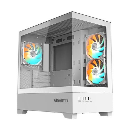 mATX gaming PC Case white include 3 fans
