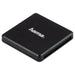 USB card reader for micro SD, SD, CF card inputs.