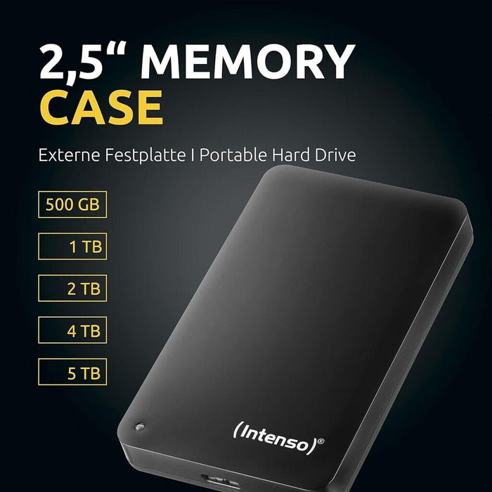 Intenso Memory Case 500GB External Hard Drive – USB 3.2 Gen 1, 5400RPM