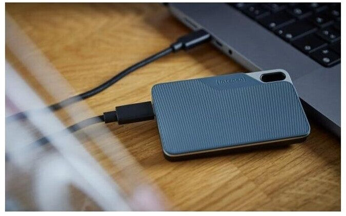 Intenso TX100 1TB External SSD – USB 3.2 Gen 1x1, 500MB/s, Portable Shock‑Resistant Drive