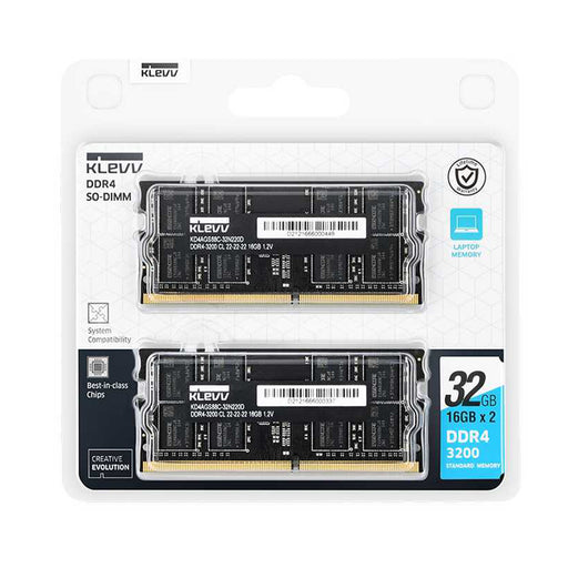 KLEVV 32GB DDR4 3200MHz SODIMM laptop memory module for high‑speed, reliable notebook performance