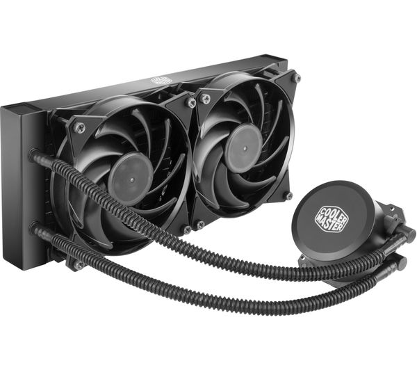 Cooler Master MasterLiquid Lite 240mm Liquid CPU Cooler – 2000RPM, 66.7 CFM, Black
