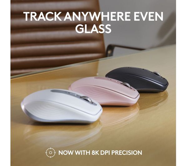 Logitech MX Anywhere 3S Wireless Mouse – 8K DPI Darkfield Sensor, Quiet Click, USB‑C