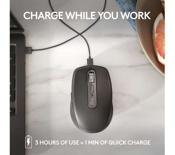 Logitech MX Anywhere 3S Wireless Mouse – 8K DPI Darkfield Sensor, Quiet Click, USB‑C