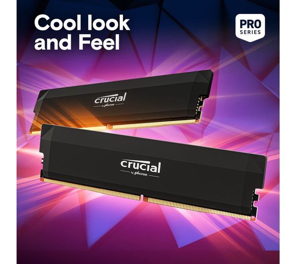 Crucial Pro 32GB Memory Kit (2 x 16GB) 6000MHz DDR5 RAM, Overclocking Gaming CL36