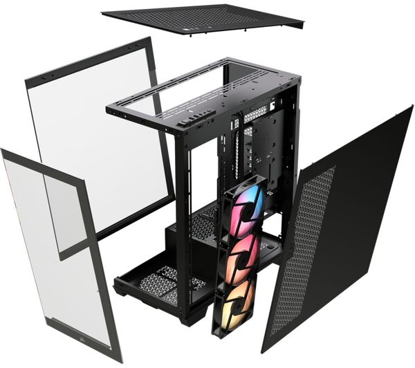 Corsair 3500X RS‑R ARGB Black Mid‑Tower Case with Tempered Glass