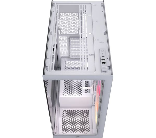 Corsair 3500X RS‑R ARGB White Mid‑Tower Case with Tempered Glass