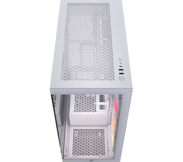 Corsair 3500X RS‑R ARGB White Mid‑Tower Case with Tempered Glass