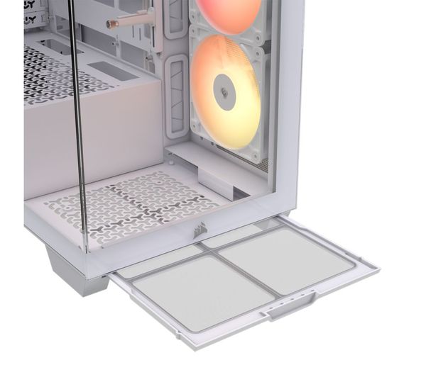 Corsair 3500X RS‑R ARGB White Mid‑Tower Case with Tempered Glass