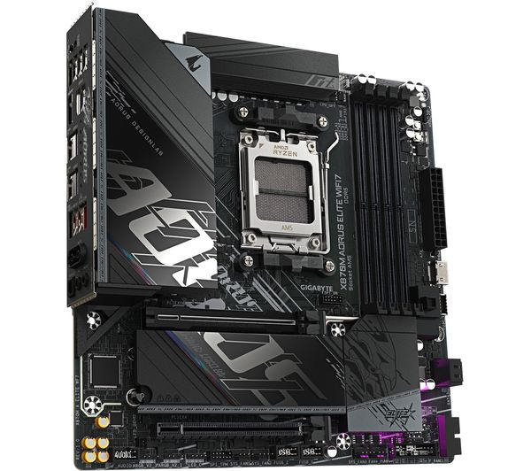 GIGABYTE Aorus Elite X870M AM5 WiFi7 Motherboard – microATX, DDR5, PCIe 5.0