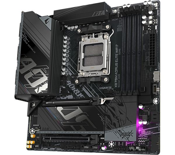 GIGABYTE Aorus Elite X870M AM5 WiFi7 Motherboard – microATX, DDR5, PCIe 5.0