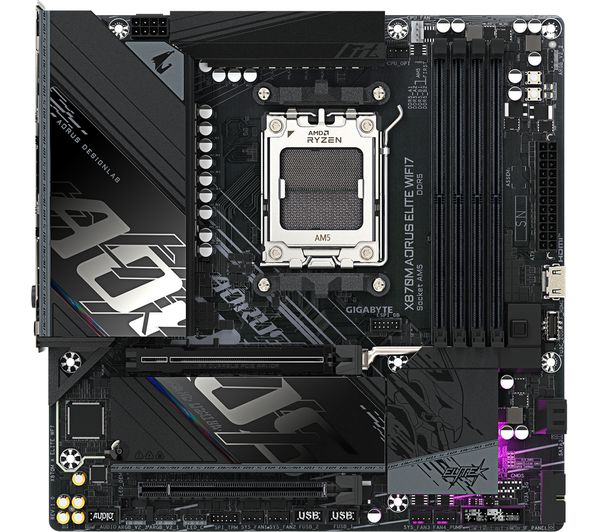 GIGABYTE Aorus Elite X870M AM5 WiFi7 Motherboard – microATX, DDR5, PCIe 5.0