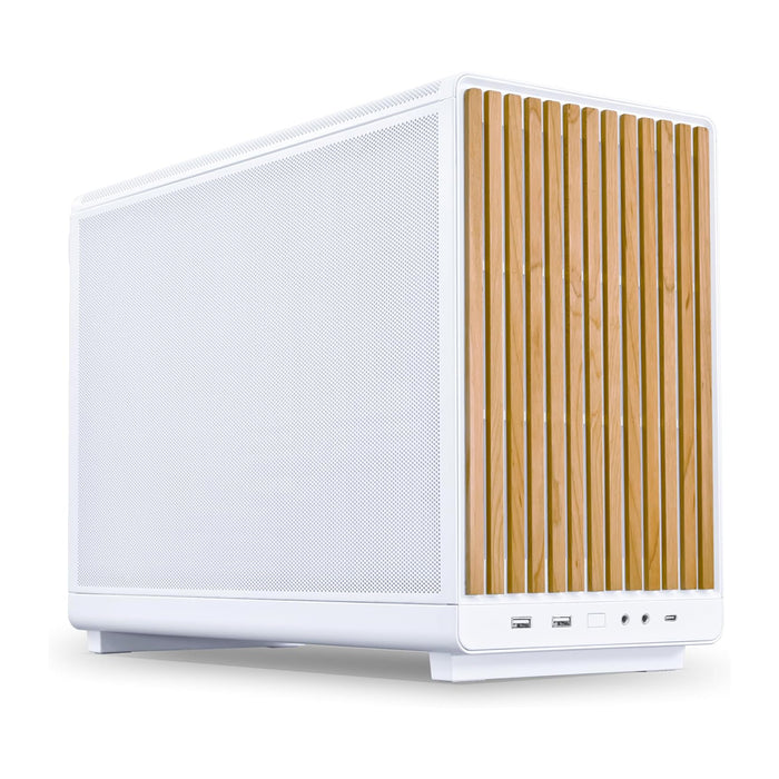 Small Form Factor mATX Gaming PC Case Wood White.