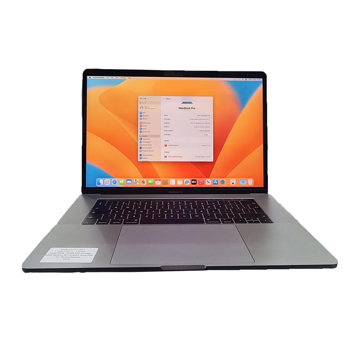 Apple MacBook Pro 2017 15.4" Retina, Intel Core i7, 16GB RAM, 256GB SSD, Touch Bar, A1707, *Used*