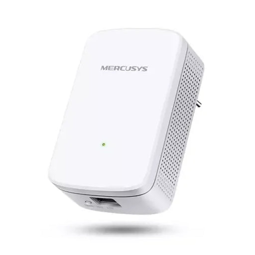 Mercusys 300 Mbps Wi‑Fi Range Extender wall‑plug booster.