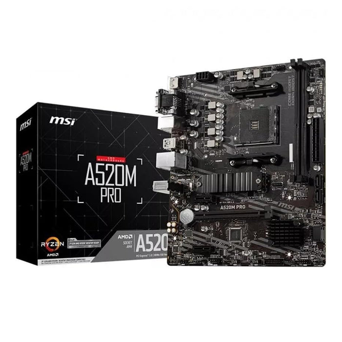 MSI A520 gaming motherboard mATX AMD AM4