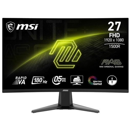MSI MAG 27" Gaming Monitor Curved Full HD 180Hz, 0.5ms