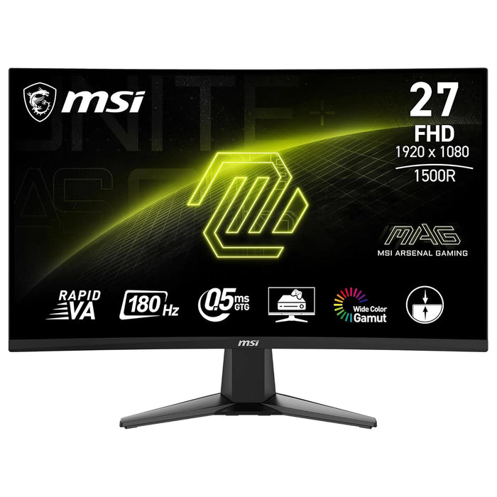 MSI MAG 27" Gaming Monitor Curved Full HD 180Hz, 0.5ms