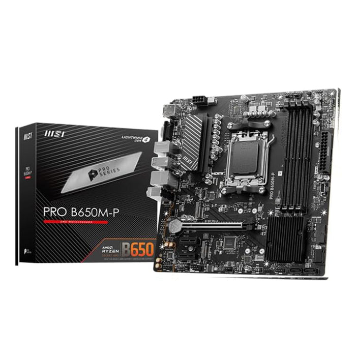 MSI Pro B650M-P Micro ATX Gaming Motherboard for AMD AM5, DDR5