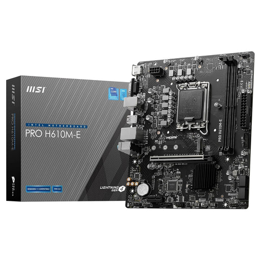 H610M-E Gaming Motherboard Intel 1700, M-ATX.